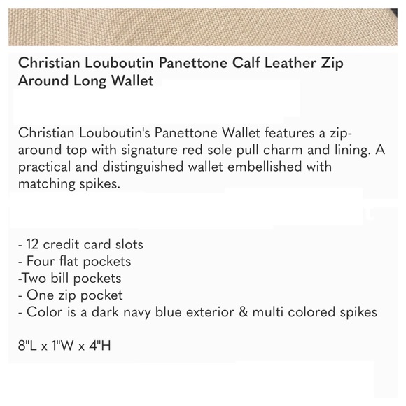 Full INCLUSION Christian Louibuton Panettone Calf Leather Zip around wallet - Picture 16 of 16